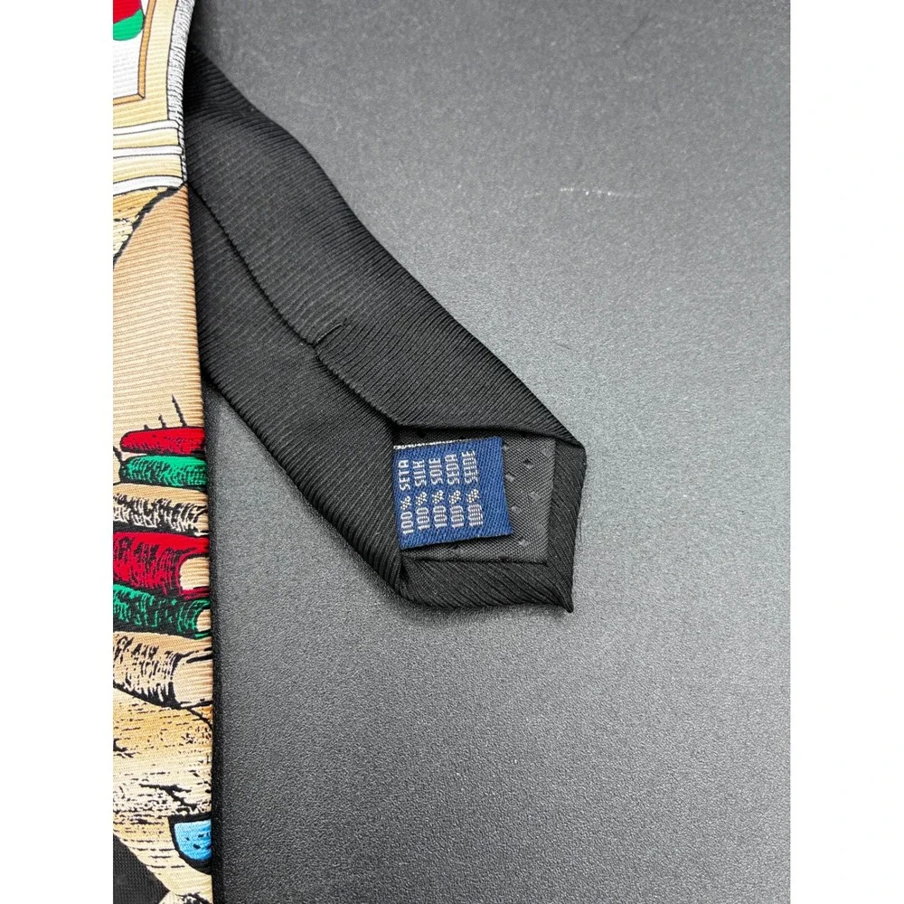 Meeting‎ Street Mens Silk Christmas Tie Santa Claus Sleigh Holiday Festive Red